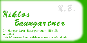 miklos baumgartner business card